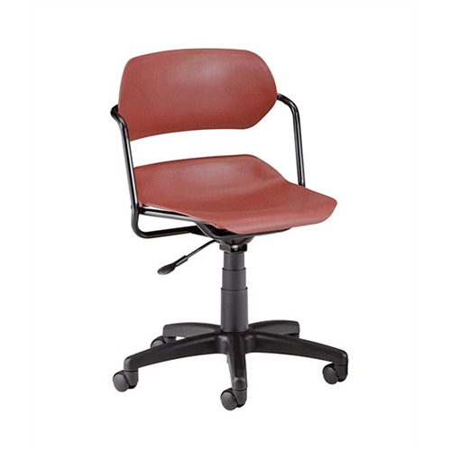 Martisa Series Plastic Task Chair, Wine Seat, Black Frame. The main picture.